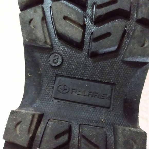 Polaris Thermolite Mens Suede Rubber Winter Boots Size 8